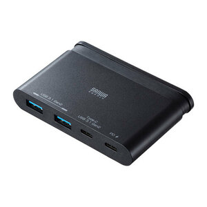 サンワサプライ USB3.1 Gen2対応 Type-Cハブ ブラック USB-3TCH17BK /l