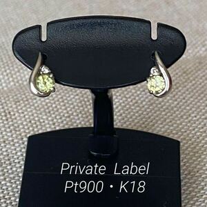 『Private Label』 Pt900・K18 スタッドピアス