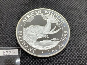 31.1グラム 2023年 (新品) ソマリア「アフリカ ワイルドライフ・ゾウ」純銀 1オンス 銀貨