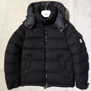 極美品!S相当★MONCLER MONTGENEVRE モンクレール モンジュネーブル ダウンジャケット ブルゾン Wジップ 着脱フード 2way 黒 メンズ 0