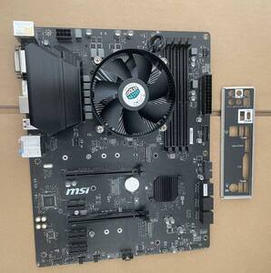 中古品 BIOS確認 MSI Z390-S01/LGA 1151 DDR4デスクトップマザーボード/I/Oパネル付き/CPUクーラー付き3