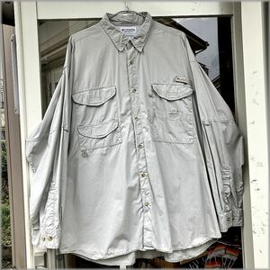 ★コロンビア　PFG　90s 00s　長袖シャツ　XL　ビッグサイズ★検 フィッシング アウトドア ハンティング ビッグシルエット 古着 アメリカ