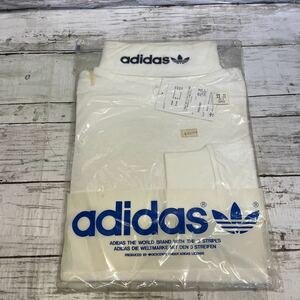 i192 adidas アディダス　デサント　ハイネック　長袖シャツ　サイズS 80年代　90年代　希少　デッドストック