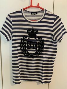 tricot COMME des GARCONS サイズS 青ボーダー半袖Tシャツ