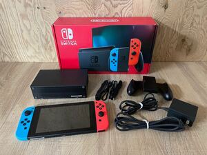 Nintendo Switch ニンテンドースイッチ 本体 HAC-001 コントローラー ネオンブルー/ネオンレッド HAD-S-KABAA 付属品 箱付き 初期化済み