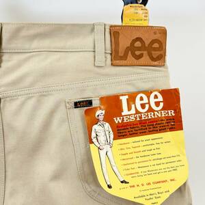 希少《 Dead Stock / Westerner / W40 》60s 70s デッド【 香港製 Lee ウエスターナー 生成り コットン サテン パンツ ビンテージ 】