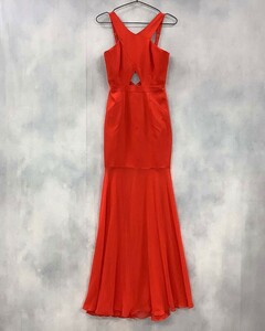 BCBG MAXAZRIA ビーシービージーマックスアズリア ワンピース ロング パーティドレス オレンジ系 2 [PT14399]