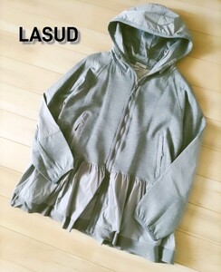 LASUD/スコットクラブ＊異素材MIX〜ACTIVEダンボールパーカー新品16,000y