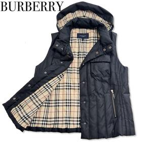 Burberry　バーバリー ノバチェック ダウンベスト アウター 上着 サイズ13 L ブラック