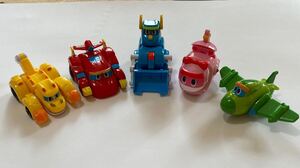 恐竜　のりもの　変身　ゴゴディーノ　Gogo Dino 恐竜探検隊　トランスフォーミング　ロボット　ミニサイズ5種セット　箱無し　説明書有り