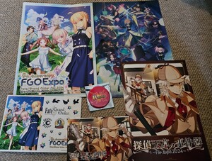 FGO Expo Fate Grand Order fes オフィシャルガイドブック ステッカー 探偵天草の事件簿ポストカード 缶バッジ クリアファイル TYPE-MOON