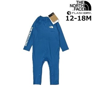 1円～!売切!【正規新品】THE NORTH FACE BABY INFANT AMPHIBIOUS SUN ONE-PIECE ロンパース US キッズ ベビー 速乾(12-18M)青 240517-5