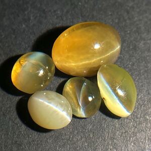 売切!!1円〜!!◆天然クリソベリルキャッツアイおまとめ10.316ct◆j 約2.06g 裸石 猫目石 chrysoberyl cats eye EE1/EF0●EC0/ED0 w4す44