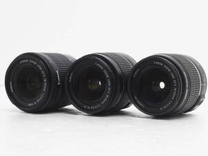 ★訳あり実用品★ キャノン CANON EF-S 18-55mm F3.5-5.6 ★3本セット IS STM / IS II / IS ★シャッターOK！ #TA6295