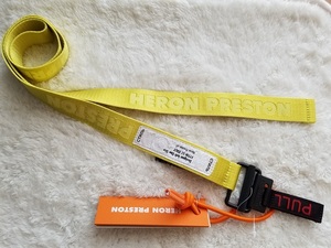 新品 HERON PRESTON ヘロンプレストン テープ ベルト Yellow イエロー