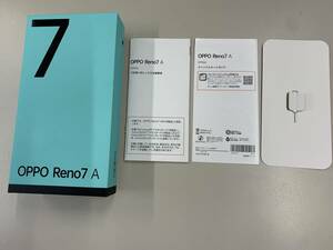 【新品同様】OPPO Reno7 A 5G スターリーブラック6GB/128GB SIMフリー
