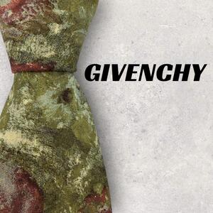 【5572】良品！GIVENCHY　ネクタイ　グリーン系