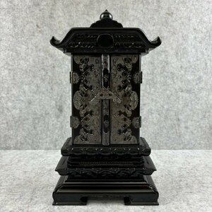 【展示品】 回出位牌 雲二重回出 黒檀 高さ11寸 仏具 sp-029-021