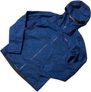 ■ Patagonia パタゴニア ■ ロゴ ラベル 止水ジップ レインシャドー ナイロン ジャケット ブルー系 S