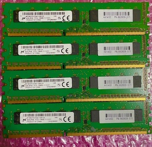 W260☆ MICRON DDR3L PC3L-12800E-11-13-E3 4GB ×4計16GB Memory メモリー 動作確認済み