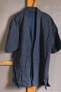 E701　縞絣/かすり/古布/和布/野良着/材料生地/リメイク布/アンティーク布/51821