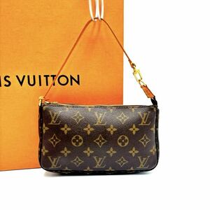 【極美品】●１円～ LOUIS VUITTON ルイヴィトン ポシェット アクセソワール アクセサリーポーチ ミニショルダーバッグ モノグラム 