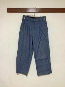 U-924 SHIPS シップス ウールパンツ 36 レディース タックパンツ ネイビー