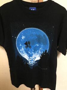 E.T.ユニバーサルスタジオ ヴィンテージ Tシャツ 月　自転車 名場面　スピルバーグ