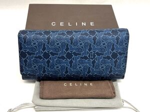 【J289】正規品 極美品 CELINE セリーヌ 長財布 サルキーライン PVCレザー 外箱 保管袋付き メンズ b