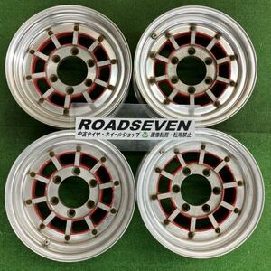 ☆SPEEDSTAR 当時物スピードスター☆15インチ15×6.5J+0/139.7/6Hハブ径約106㍉☆希少サイズ6穴☆細かな歪み傷多数あり☆4本SET送料無料☆