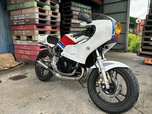 スズキ　RG250ガンマ　2型HBベース　カフェレーサー　旧車　ストリートレーサー　希少パーツ付き　新品部品多数　走行8000km