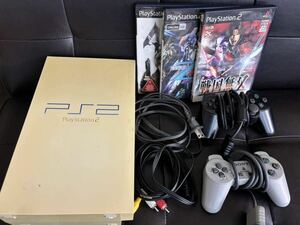 SONY ソニー PS2 プレイステーション2 SCPH-50000 通電読み込み確認済み　ソフト3本付き　バイオハザード　戦国無双　Zガンダム