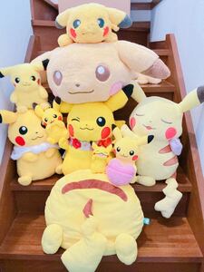 ③ 1円〜ポケットモンスター ピカチュウ ぬいぐるみ ポケモンセンター プライズ 一番くじ品 まとめて 等身大 ふわふわ抱きぬいぐるみ