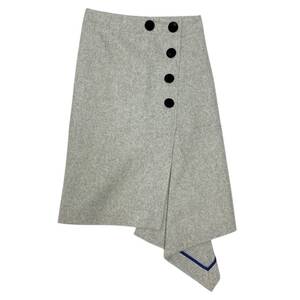 sacai サカイ　19AW Wool Asymmetry Skirt グレー サイズ:1(Womens)