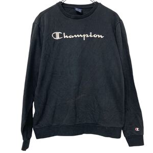 champion ロゴスウェット トレーナー キッズ XXL ブラック チャンピオン プルオーバー カジュアル 古着卸 アメリカ仕入 a611-5974