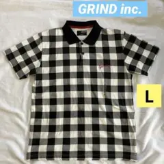 【新品】GRIND inc. ポロシャツ　チェック　Lサイズ