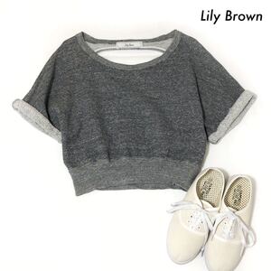 Lily Brown リリーブラウン★半袖スウェット 後ろ切替 グレー