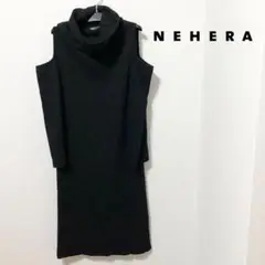 NEHERA ネヘラ ニット ワンピース オフショルダー ハイネック