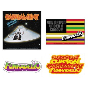 ★ジョージ クリントン ステッカー 4枚セット George Clinton 正規品 ファンカデリック パ ーラメント Sticker ソウル ミュージック