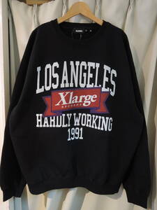 X-LARGE XLARGE エクストララージ XL RECORDS CREWNECK 黒 XLサイズ 最新人気商品 値下げしました！