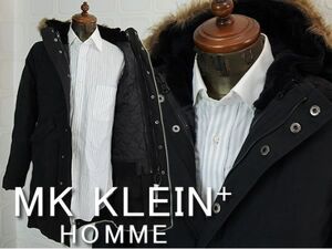 送料無料▼新品▼ミッシェルクランファーモッズコートM黒▼キルティングライナー付き▼KLEIN+HOMME