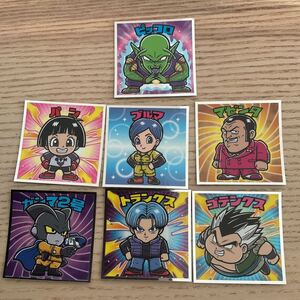 ドラゴンボールマン超チョコ　ビックリマン ドラゴンボール　ドラゴンボールマン　ピッコロ　ブルマ　パン　マゼンタ　トランクス　セット