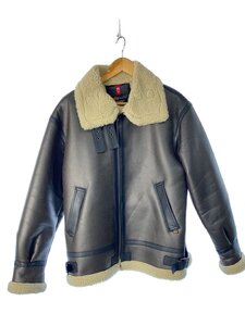 ALPHA INDUSTRIES◆ジャケット/B-3/M/フェイクレザー/BRW/ta1548-275