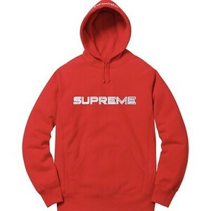 シュプリーム　Supreme Sequin Logo Hooded Sweatshirt　RED　M　シュプリーム　パーカー