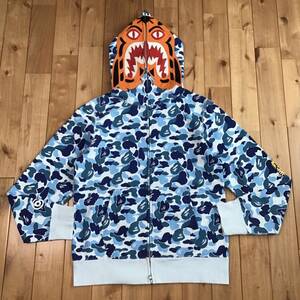 ABC camo blue タイガー パーカー Mサイズ Tiger full zip hoodie a bathing ape BAPE エイプ ベイプ アベイシングエイプ ABCカモ z43