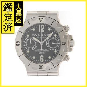 【現状販売】　BVLGARI　ブルガリ　時計　ディアゴノ　スクーバ　SC38S　クロノグラフ　SS　自動巻き式　2148103627743　【437】