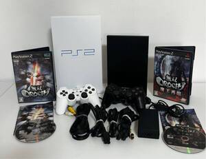 ★動作確認済★ PlayStation 2 PS2 本体 SONY PS2 PlayStation 2 パール　ホワイト　SCPH-55000 GT CW+SCPH-70000 b ソニー SONY GT