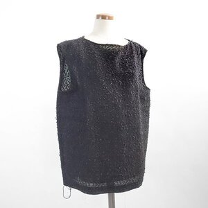 ★美品 JUNYA WATANABE ◆24SS ツイード プルオーバー 黒 Sサイズ ノースリーブ ニット レイヤード ベスト ジュンヤワタナベ ◆ZZ3