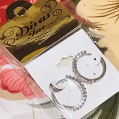 ★DIVAS★ストーン付き★ミニフープピアス★直径約2.2cm★レア商品