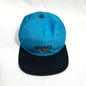 ■ NHL San Jose Sharks 2トーン ベースボール キャップ 帽子 CAP 古着 アイスホッケー サンノゼ シャークス ストリート アメカジ ■